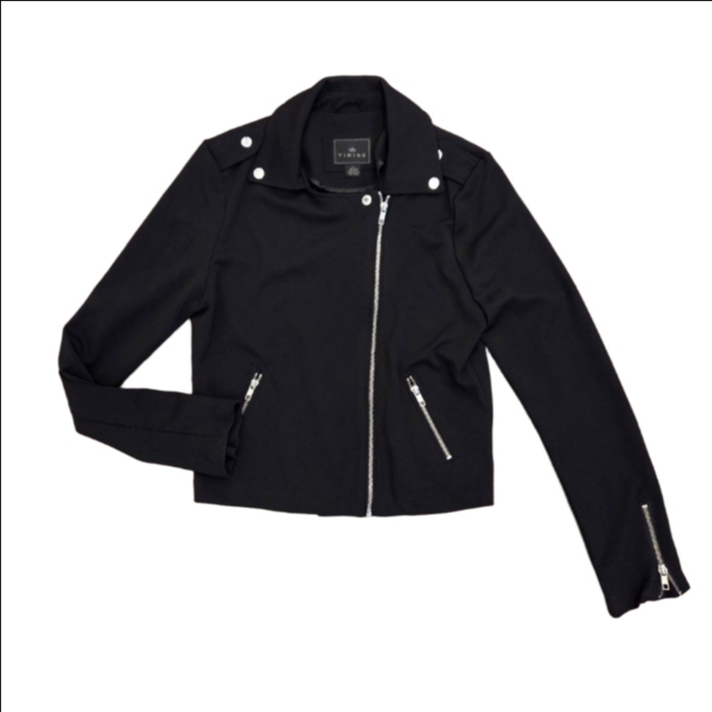 Women's TIMING Black Blazer Jacket size Large